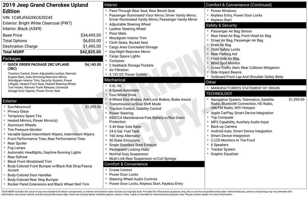 jeep grand cherokee 2019 1C4RJFAGXKC620245 image jeep grand cherokee 2019 1C4RJFAGXKC620245 image